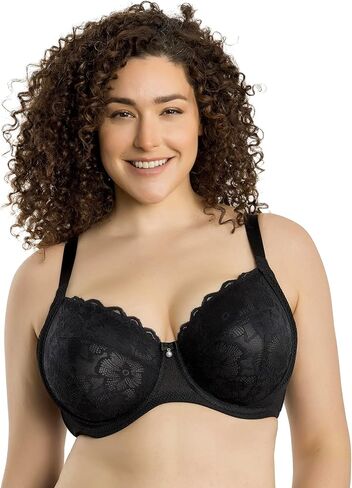 PARFAIT Luxlacy P6000 حمالة صدر جميلة من الدانتيل والشبكة بتغطية كاملة غير مبطنة وغير مبطنة in Kuwait