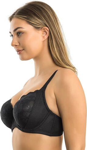PARFAIT Luxlacy P6000 حمالة صدر جميلة من الدانتيل والشبكة بتغطية كاملة غير مبطنة وغير مبطنة in Kuwait