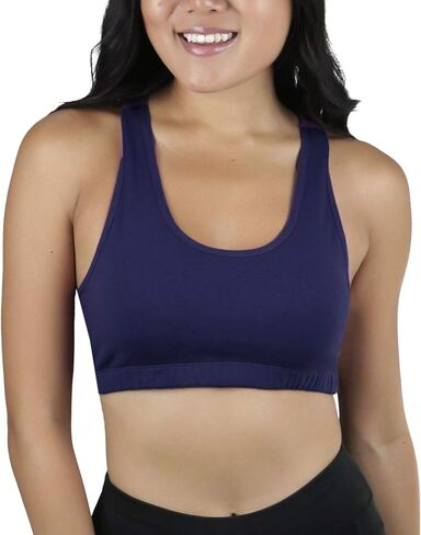 ToBeInStyle Women’s Comfortable Basic Cotton Blend Lounge Racerback Sports Bra in Saudi Arabia