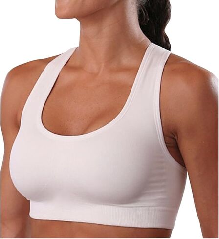 ToBeInStyle Women’s Comfortable Basic Cotton Blend Lounge Racerback Sports Bra in Saudi Arabia