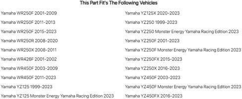 ضرس خلفي من الزركونيوم حيل ترابية 49 سن لوني لياماها YZ250F 2001-2018 in Kuwait