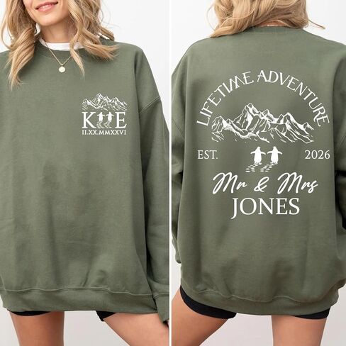 Matching Couple Hoodies: Roman Numeral&Initial, Just Married Shirts for Couples, Newlyweds Honeymoon Shirt, Bride and Groom Sweatshirts, Future Mrs and Mr Hoodies: Wedding, Anniversary, Valentines Day in Kuwait