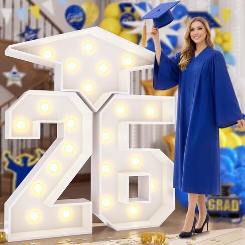 Froova Prom Marquee Letters for 2026 Graduation Decorations Light Up Sign 3FT Large Mosaic Letters Cardboard Pre-Cut Frame for Class of 2026 High School College Grad Prom Party Sign Backdrop Party in Kuwait