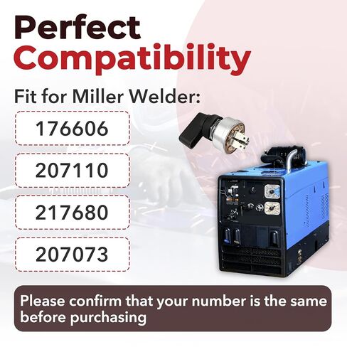217680 Starter Ignition Switch 4 Position 5 Terminal Fits for Miller Welder 176606 207110 207073, Includes Handle Lever in Kuwait