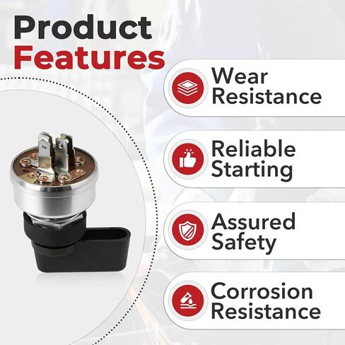 217680 Starter Ignition Switch 4 Position 5 Terminal Fits for Miller Welder 176606 207110 207073, Includes Handle Lever in Kuwait