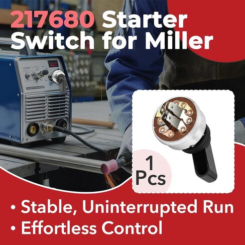 217680 Starter Ignition Switch 4 Position 5 Terminal Fits for Miller Welder 176606 207110 207073, Includes Handle Lever in Kuwait