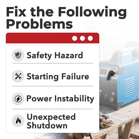 217680 Starter Ignition Switch 4 Position 5 Terminal Fits for Miller Welder 176606 207110 207073, Includes Handle Lever in Kuwait