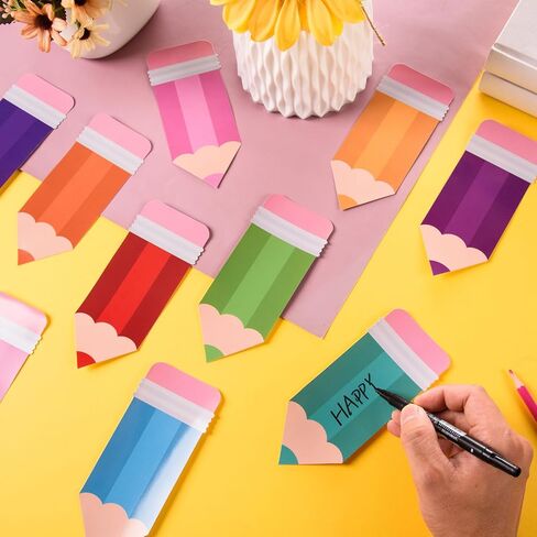 MixTeach 120Pcs Pencils Cutouts Paper Colorful Pencil Name Tags Pencils Shape Die Cuts 6Inch Bulletin Board Decorations with Glue Point for Classroom Back to School Locker Craft Projects Wall Decor in Saudi Arabia