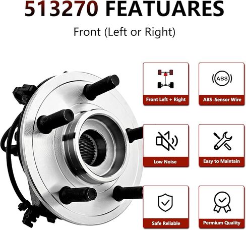 JLEO 513270 Front Wheel Hub Bearing for 2007-2011 Dodge Nitro,for Jeep Liberty 2008 2009 2010 2012 Wheel Hub Assemblies Replacement in Saudi Arabia
