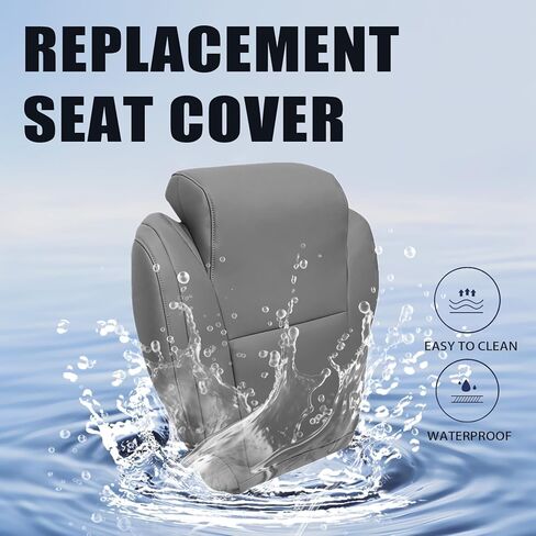 Priprilod Gray Leather Driver and Passenger Side Bottom and Top Lean Back Replacement Seat Cover Compatible with Toyota Tundra 2007 2008 2009 2010 2011 2012 2013 in Saudi Arabia