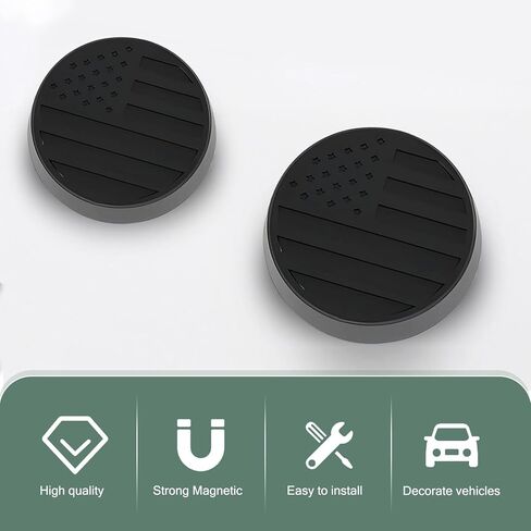 3 PCS Car Door Keyhole Cover, 1.5" 1.4" American Flag 3D Decoration Perfect Fit Cover, Rust-proof Anti-theft Keyhole Protection Parts, Compatible with Jeep Wrangler JK JL JT Gladiator (Black) in Saudi Arabia