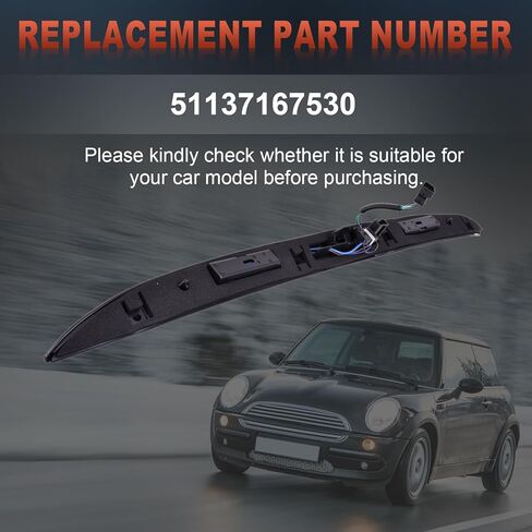 51137167530 الباب الخلفي بمقبض الصندوق الخلفي مع مصباح متوافق مع BMW Mini Cooper 1.6L R50 R52 R53 2002 2003 2004 2005 2006 2007 2008 in Kuwait