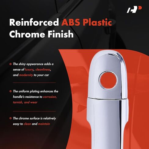 A-Premium Front Left Driver Side Exterior Door Handle with Keyhole Compatible with Toyota Camry, RAV4, Corolla, Prius, Highlander, Matrix, Yaris, Solara & Scion tC, xB, xD, xA & Pontiac Vibe, Silver in Saudi Arabia