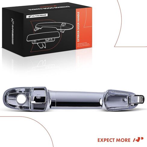 A-Premium Front Left Driver Side Exterior Door Handle with Keyhole Compatible with Toyota Camry, RAV4, Corolla, Prius, Highlander, Matrix, Yaris, Solara & Scion tC, xB, xD, xA & Pontiac Vibe, Silver in Saudi Arabia