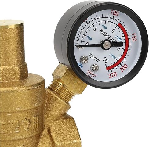 1pcs DN25/DN20/DN15 Brass Adjustable Water Pressure Regulator Reducer Maintain Valves Regulator Valves Welding Pressure Gauge Meter in Saudi Arabia