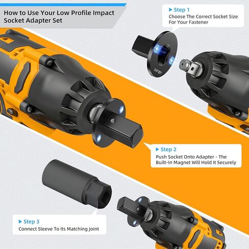 Low Profile Impact Socket Adapter Set, 4pcs Drive Ratchet Adapter Set for 3/4" to 1", 1/2" to 3/4", 1/2" to 3/8", 1/4" to 3/8" in Saudi Arabia