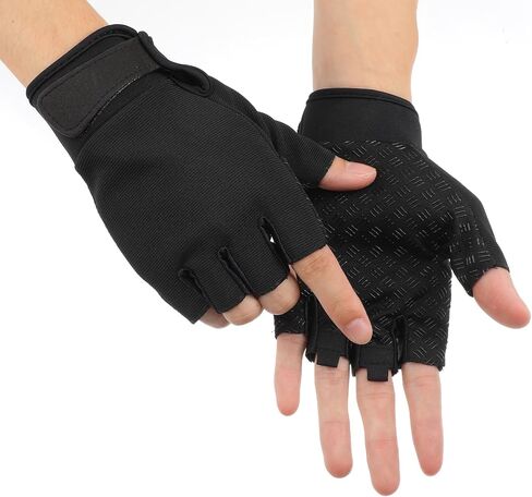 Fingerless Workout Gloves, Anti-Slip Half-Finger Work Glove Lightweight Breathable Gym Gloves FingerlessGloves for Driving Sports Cycling Working Training Motorcycle Fishing in Saudi Arabia