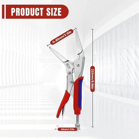 9 Inch vice grips Needle Nose Locking Pliers, CRV Material with Non-Slip TPR Grip for Automotive, Electronics & Hard-to-Reach DIY in Saudi Arabia
