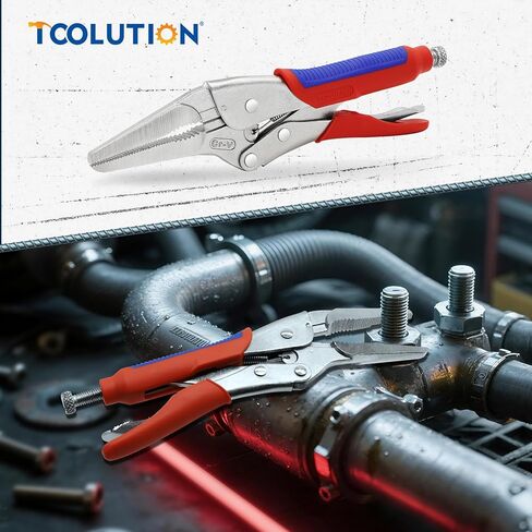 9 Inch vice grips Needle Nose Locking Pliers, CRV Material with Non-Slip TPR Grip for Automotive, Electronics & Hard-to-Reach DIY in Saudi Arabia