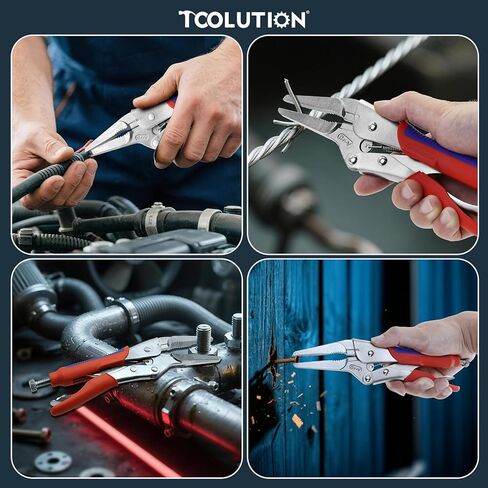 9 Inch vice grips Needle Nose Locking Pliers, CRV Material with Non-Slip TPR Grip for Automotive, Electronics & Hard-to-Reach DIY in Saudi Arabia
