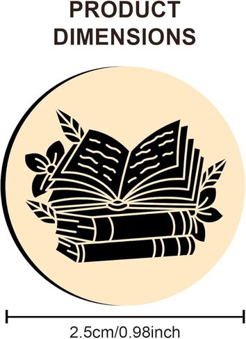 قطعة واحدة من رأس ختم الشمع النحاسي للكتاب، ختم شمع ذهبي عتيق رأس نحاسي قابل للإزالة للأظرف وحفلات الزفاف وتغليف هدايا عيد الشكر، 25 × 14.5 مم in Saudi Arabia