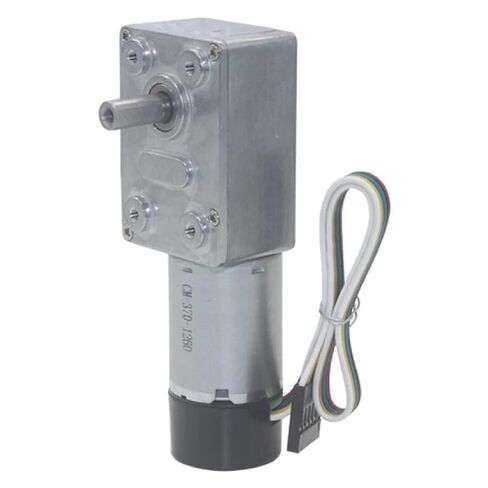 JGY-370 Turbo Worm Gear Motor with Encoder, High Torque 25kg.cm, Low Speed Self-Locking, 12V DC Brushed Motor (6RPM DC6V Motor and Bracket) in Saudi Arabia