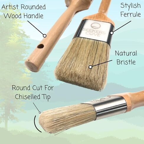 مجموعة فُرش رسم احترافية مكونة من 13 قطعة - مجموعة فرش المناظر الطبيعية - مبللة على الرطب - فرشاة مزج مقاس 1، 1.5، 2 بوصة، ومروحة، وفلبرت، وسكاكين، وقلم تحديد رفيع - شعيرات طبيعية - زيت وأكريليك in Kuwait