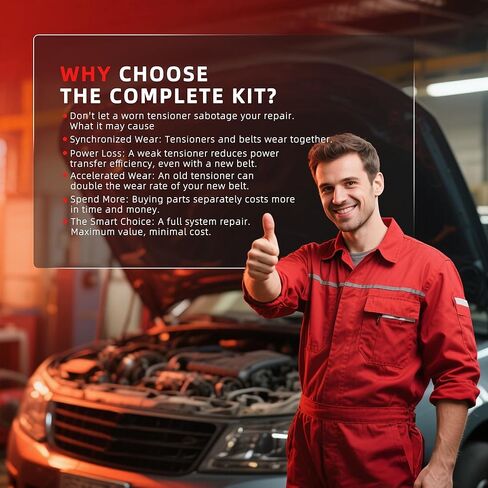 Tesnioner Pulley Serpentine Belt Drive Kit fit for Chrysler Sebring/Pacifica/Town & Country, fit for Dodge Avenger, fit for VW Routan V6 3.5/4.0L Gas 2007-2010 OE*38417 38018 in Kuwait