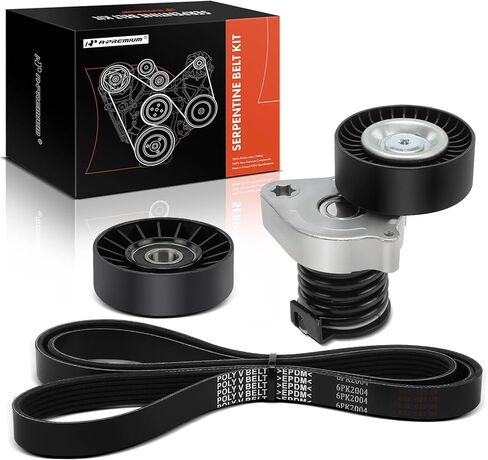 A-Premium Engine Serpentine Belt Drive Kit Compatible with Mercedes-Benz Cars - W203 Series C230 2003 2004 2005-1.8L in Saudi Arabia