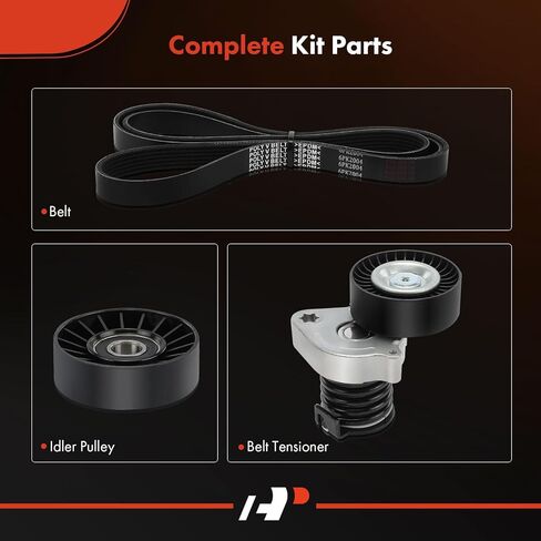 A-Premium Engine Serpentine Belt Drive Kit Compatible with Mercedes-Benz Cars - W203 Series C230 2003 2004 2005-1.8L in Saudi Arabia
