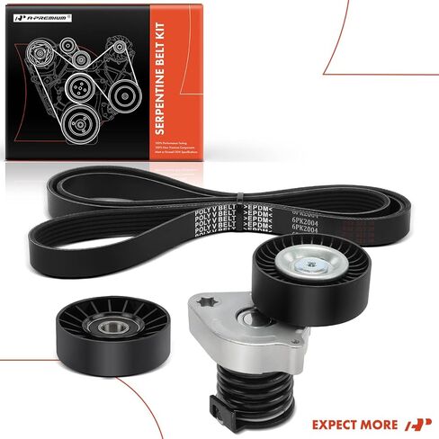 A-Premium Engine Serpentine Belt Drive Kit Compatible with Mercedes-Benz Cars - W203 Series C230 2003 2004 2005-1.8L in Saudi Arabia