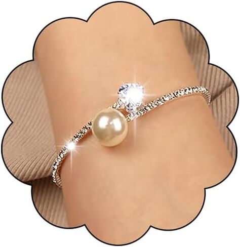 Sparkly Rhinestone Cuff Bangle Bracelet for Women Layered Crystal Half Open Cuff Tennis Wrist Bracelet Bridal Wedding Bracelet Jewelry in Saudi Arabia