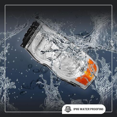 مجموعة المصابيح الأمامية ث/لمبات لـ 02-05 دودج رام 1500 لـ 03-05 دودج رام 2500/3500 استبدال المصابيح الأمامية كروم الإسكان سائق وجانب الركاب in Kuwait