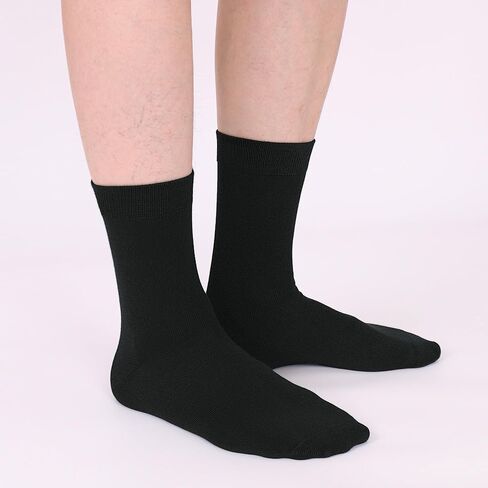 Mens Viscose Bamboo Quarter Crew Socks Thin Casual Soft Lightweight Above Ankle Breathable Classic Socks 6 Pairs in Saudi Arabia