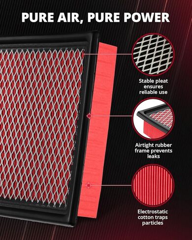 EVIL ENERGY Engine Air Filter Compatible with Dodge Journey 2009-2020 2.4L 3.6L, Avenger 2008-2014 2.4L, Replace CA10516 in Saudi Arabia