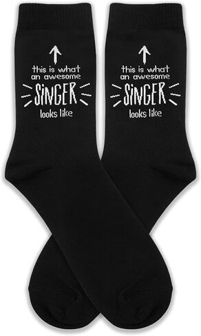 This Is What an Awesome Singer Looks Like Socks – Funny Singer Gifts for Birthday, Christmas, Music Appreciation, or Just Because.(204) in Saudi Arabia
