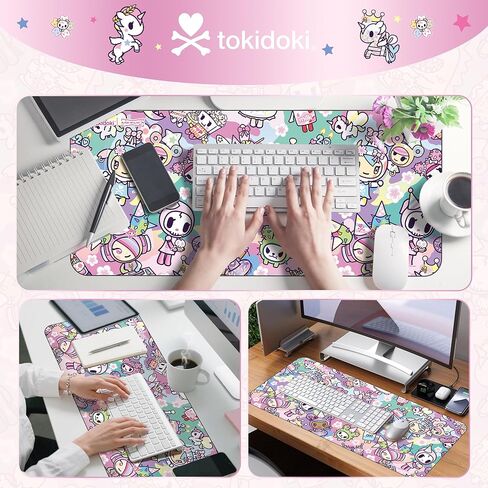 Tokidoki Unicorno Mouse Pad Large Gaming Computer Mouse Pad Extended Keyboard Desk Accessories for Office Computer Laptop（20thAnniversary 35.4 * 15.7 inch） in Saudi Arabia
