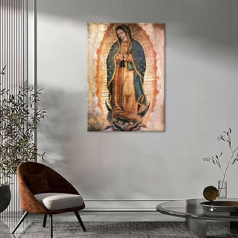 Mexico Our Lady of Guadalupe Portrait Wall Art Lamina enmarcada de Nuestra Señora de Guadalupe Painting picture Wall Decor Religion Catholic Poster Print Artwork for Altar bedroom 8x10 in Canvas in Saudi Arabia