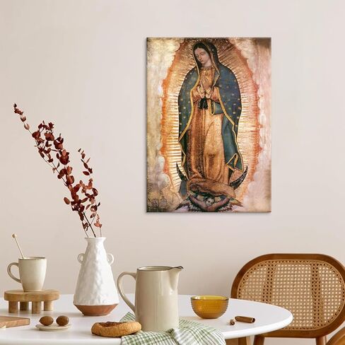 Mexico Our Lady of Guadalupe Portrait Wall Art Lamina enmarcada de Nuestra Señora de Guadalupe Painting picture Wall Decor Religion Catholic Poster Print Artwork for Altar bedroom 8x10 in Canvas in Saudi Arabia
