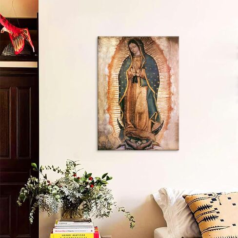 Mexico Our Lady of Guadalupe Portrait Wall Art Lamina enmarcada de Nuestra Señora de Guadalupe Painting picture Wall Decor Religion Catholic Poster Print Artwork for Altar bedroom 8x10 in Canvas in Saudi Arabia