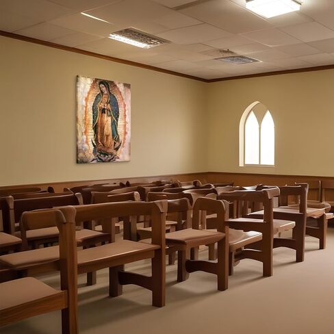 Mexico Our Lady of Guadalupe Portrait Wall Art Lamina enmarcada de Nuestra Señora de Guadalupe Painting picture Wall Decor Religion Catholic Poster Print Artwork for Altar bedroom 8x10 in Canvas in Saudi Arabia