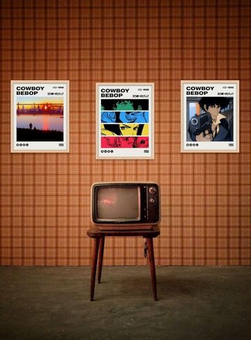 Ouroboros Art & Design - مجموعة ملصقات Cowboy Bebop - ملصق الرسوم المتحركة - لوحة فنية جدارية - Spike Spiegel - Faye Valentine - Jet Black - مجموعة من 4-300 جم - 8x10 بوصة - غير مؤطرة in Kuwait