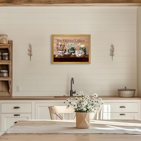 Vintage Kitchen Pictures Wall Decor, Country Kitchen Food Still Life Wall Art, Dining Room Decor Oil Painting, Canvas Prints Picture For Dining Room Kitchen Home Decor 8x10 Inch Wood Framed in Saudi Arabia