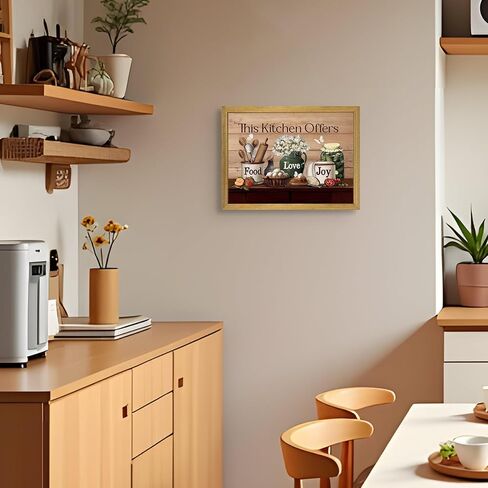 Vintage Kitchen Pictures Wall Decor, Country Kitchen Food Still Life Wall Art, Dining Room Decor Oil Painting, Canvas Prints Picture For Dining Room Kitchen Home Decor 8x10 Inch Wood Framed in Saudi Arabia