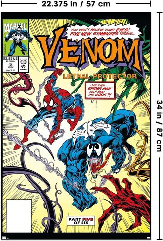 Marvel Comics - Venom: Lethal Protector #5 Wall Poster, 34L" x 22.4W", Unframed Version in Saudi Arabia