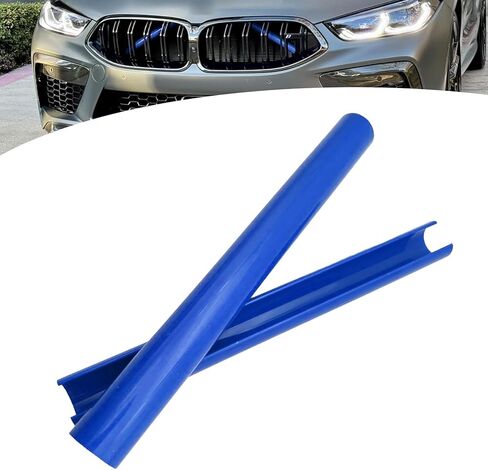 قطعتان من زخارف إدراج الشواية الأمامية للسيارة، شريط زخرفي أنيق على شكل حرف V، زخرفة شبكية ذاتية اللصق، متوافقة مع BMW 34567 Series X12345 (أحمر) in Kuwait