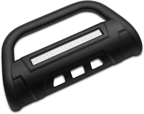 شريط Barricade Off-Road HD Bull باللون الأسود المزخرف مع لوح انزلاقي وشريط إضاءة LED مزدوج الصف مقاس 20 بوصة يناسب Ford F-150 2004-2020 باستثناء Raptor in Kuwait