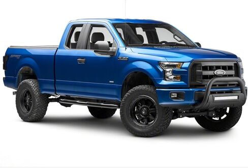 شريط Barricade Off-Road HD Bull باللون الأسود المزخرف مع لوح انزلاقي وشريط إضاءة LED مزدوج الصف مقاس 20 بوصة يناسب Ford F-150 2004-2020 باستثناء Raptor in Kuwait