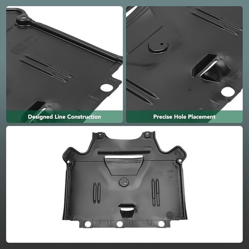 YHTAUTO Rear Lower Engine Splash Shield Compatible with Audi A4/A4 Quattro 2009-2016, A4 allroad 2013-2016, Q5 2011-2017, Plastic Black Splash Guard Engine Case Guards in Saudi Arabia