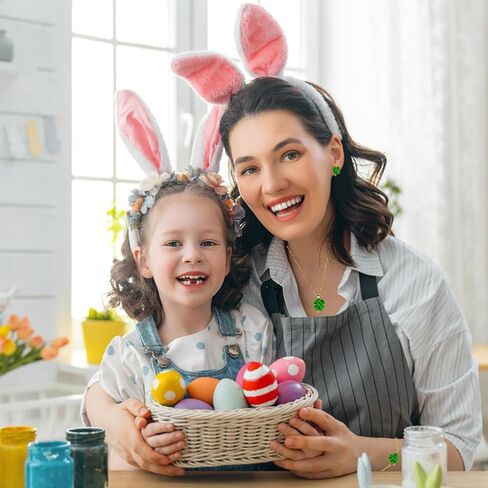 Good Luck Gifts Necklace/Earrings Jewelry for Women Trendy, Four Leaf Clover Necklace Earring Lucky Gifts for Her 4 Leaf Lucky Positivity Birthday Graduation Wedding Gifts in Kuwait